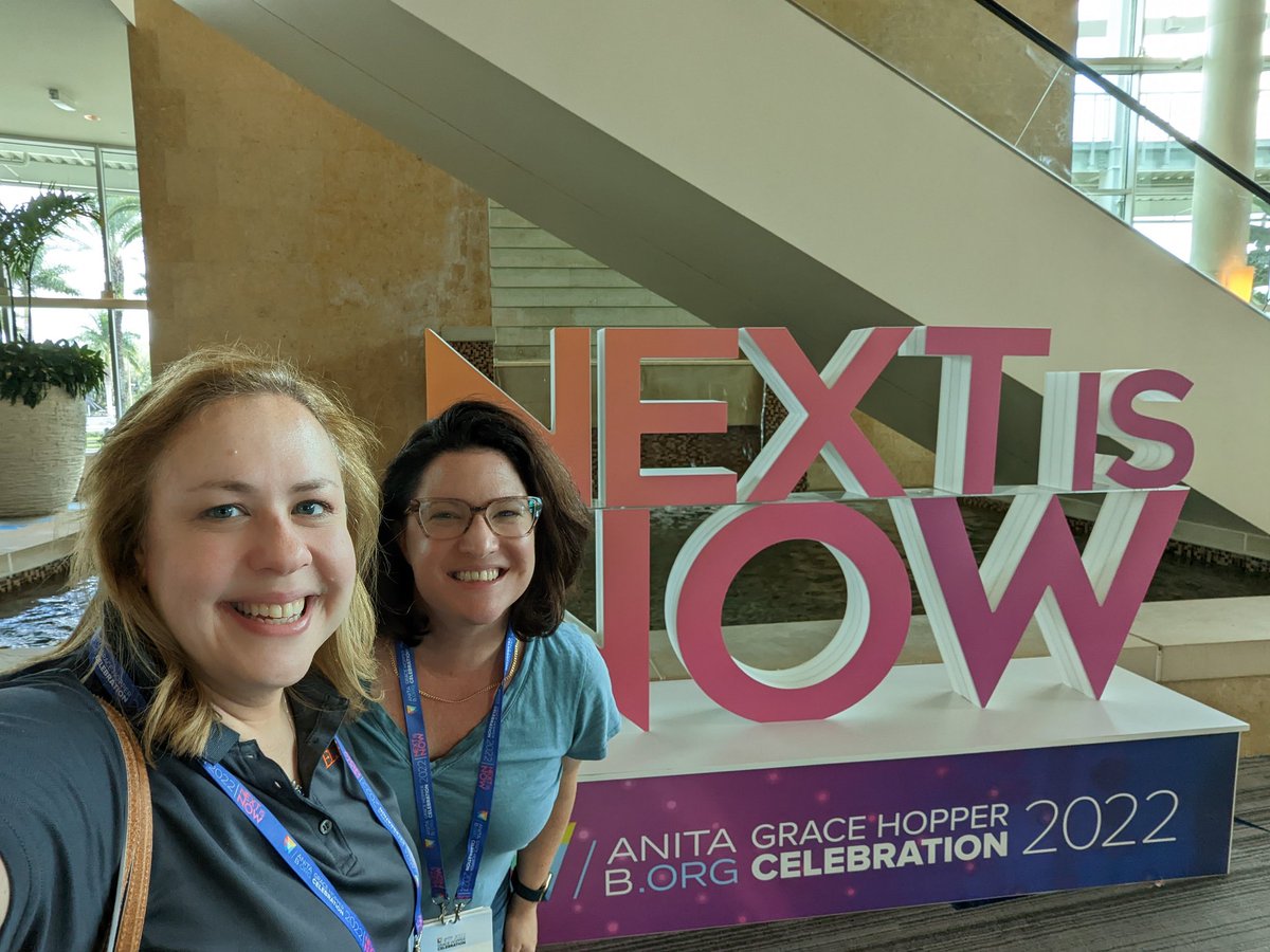 .@DrScranto and I are ready to help you find your #NextIsNow! come visit us at Booth 849 at Grace Hopper Celebration now through Friday to learn more about @ElsevierConnect and the life-changing work we do.

 #gracehopper #ghc #InclusiveTech #WomenInTech #GHC22 #ElsevierLife