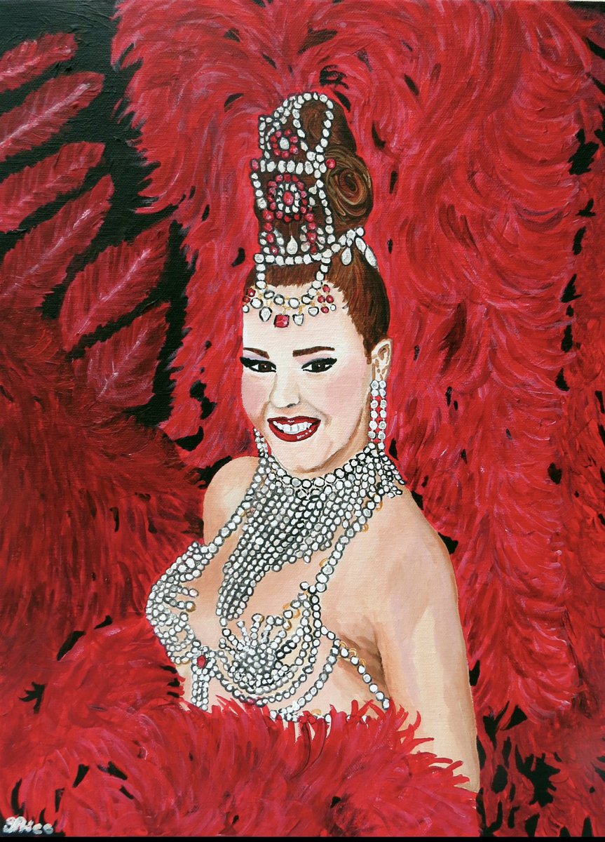 julie_paint's tweet photo. It’s showtime! Acrylic on canvas #burlesque #teese #portraitart https://t.co/6G3ihgkyqm