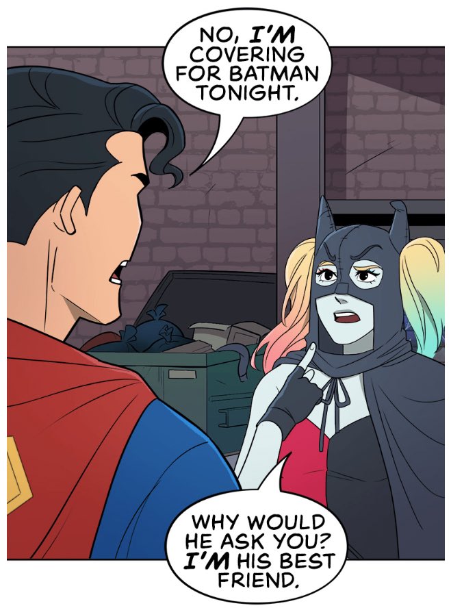 I'm here for the BFF-ication of Batman and Harley 