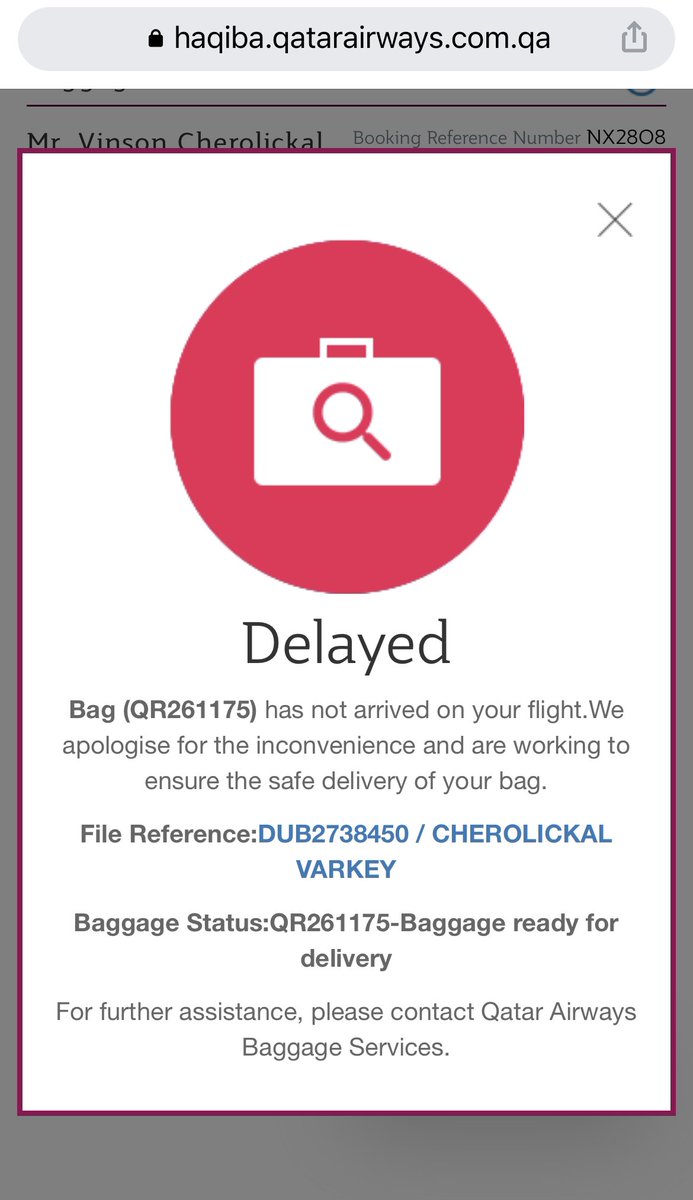 vinsonchero's tweet photo. @qatarairways Hom much time do I need to wait??
It’s 28 days now.
First 5 days they took to trace the baggage. Then the status changed to Ready for Delivery and it’s 23 days the same.
Let me know where is my baggage, I ll go and collect myself. Ridiculous!! https://t.co/9OD6H0n5vO