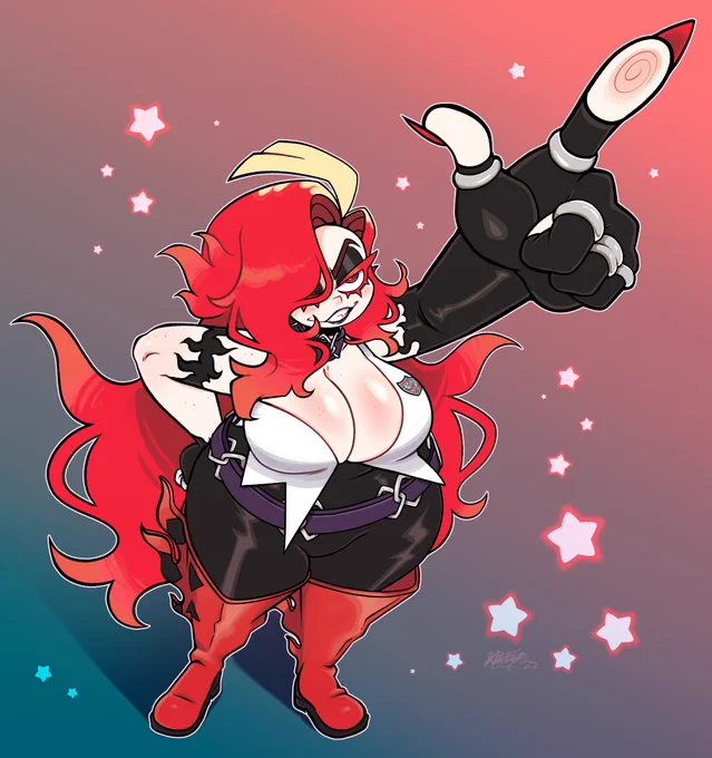 "Reach for the stars!... or something!"Wanted to draw myself as Mela cause we share the same aesthetic. 