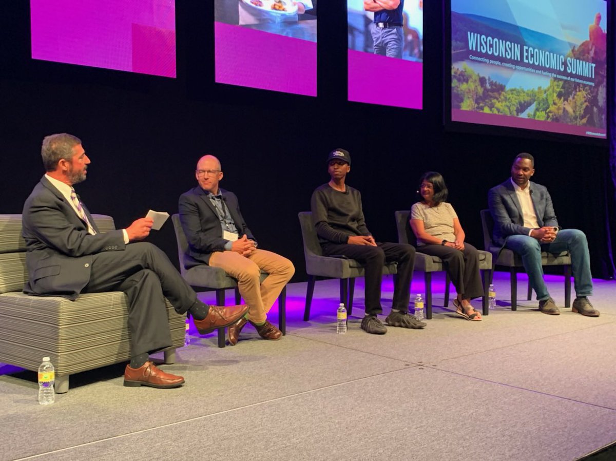 WEDCNews's tweet photo. WI’s entrepreneurial climate is attractive to @CorderoBarkley, partner at @TitletownTechGB, because of its low cost of living, the increasing flow of capital into early-stage companies and the robust development of pockets of innovation in several areas. #WIEconomicSummit https://t.co/sIKvNF9ICu