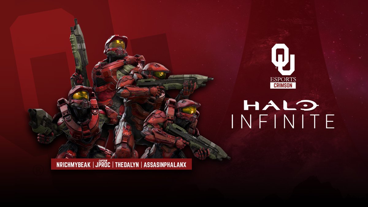 OUEsports's tweet photo. Introducing OU's 2022-23 top 16 Halo teams! These guys are aiming for the top of the Halo Infinite collegiate league!🎉

Stay tuned in for the rest of this week to see the last of our roster announcements.

#BoomerSooner #OUEsports #HaloInfinite #Halo https://t.co/qZFR42UOz0