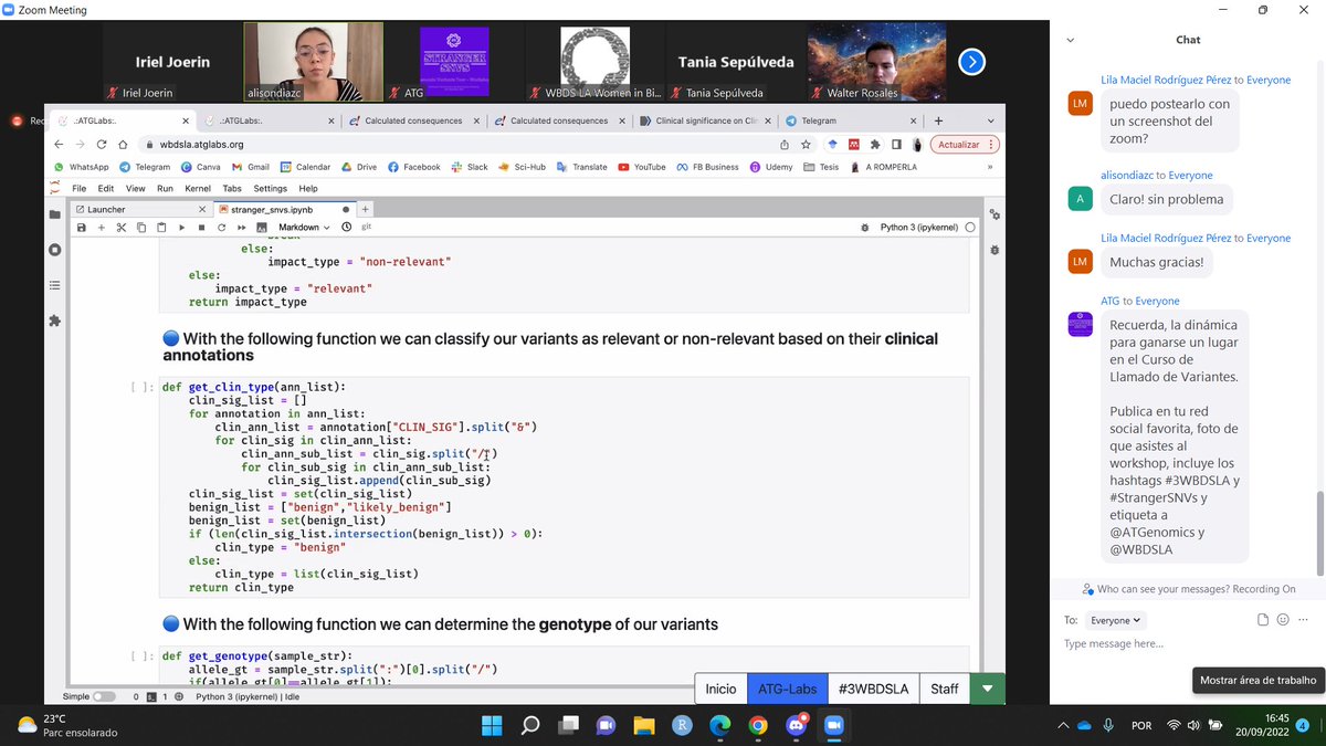 IrielAJL's tweet photo. Participando del workshop de análisis de variantes genómicas #StrangerSNVs en el #3WBDSLA con @ATGenomics y @WBDSLA https://t.co/AFuqNDyHOl