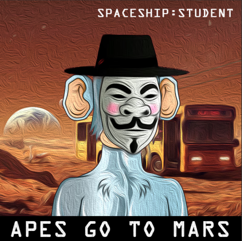 ApeGoToMars_NFT's tweet photo. GN guys!
APE NFT #94 👺
Properties:
Apes: Anonymous (2% have this trait) 🔥
Spaceship: STUDENT (24% have this trait) 🔥
0.004 $ETH
plz, support me ❤️🔁🙏
#NFTsales #NFT #NFTshill #OpenSeaNTF #opensea #NFTArts #BAYC #AGTM https://t.co/QF7aV3Yr9X