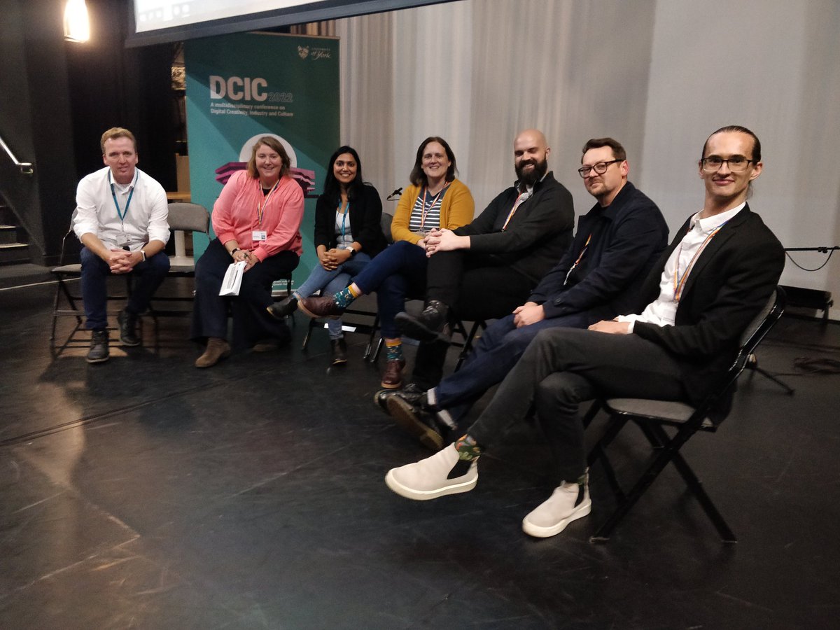 Such a great experience today presenting my research on #documentary & non-profit engagement at the #DCIC2022 #conference, with a fantastic panel, all doing exciting work in #immersive media across the #UK @TFTI_UoY @XR_Stories @MartaAHerrero @jonathanhook @UniOfYork