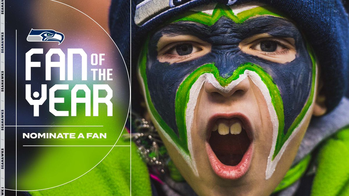 SeahawksCanada's tweet photo. Hey, #12North, do you know a @Seahawks superfan? 

Nominate yourself or a fellow #12North for a chance to be the Seahawks Fan of the Year, which includes a trip to Super Bowl LVII in Arizona >> https://t.co/4OOeaZ5oWW https://t.co/El3n3xmuCl