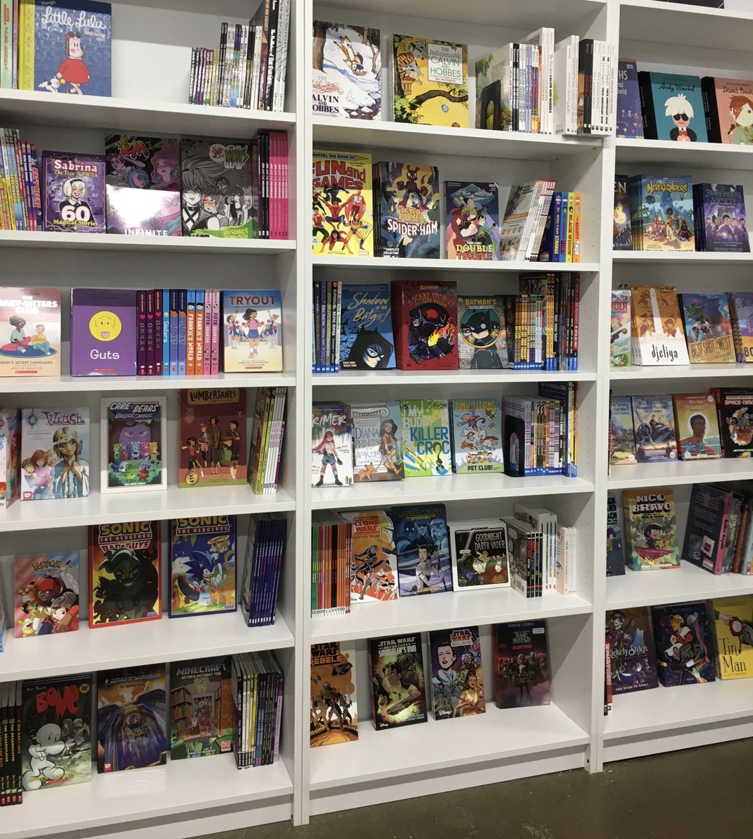 StMarksComicsNY's tweet photo. By popular demand! We’ve tripled our kids section! #kidscomics #kidsbooks #comics #graphicnovels #mavel #dc #starwars #minecraftbooks #CalvinandHobbes
#industrycity #shopsmall #brooklyn https://t.co/37U6d8bzg2