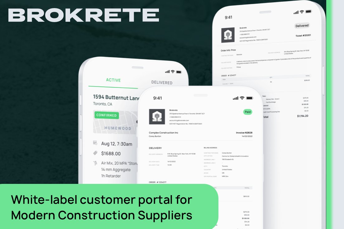 brokreteinc's tweet photo. Not enough hours in the day?

Our white-label customer portal is designed specifically for construction industry order flows.

Looking for automated e-ticketing? Automated invoicing? Automated dispatch and order management?

Look no further.

https://t.co/7HBTfTHkCI https://t.co/7zU1Dc3rhP