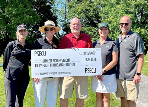 PSECU raised $54,000 for the Junior Achievement Program during their Chips In Golf Outing! bit.ly/3dsTO3r #CUDifference #JuniorAchievement @psecu