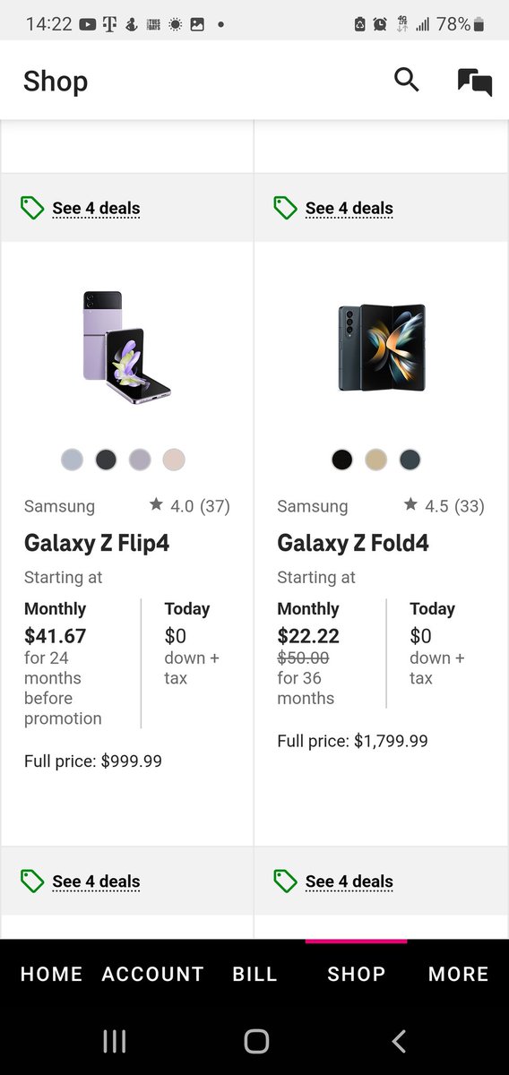 imrcool's tweet photo. @TMobile @TMobileHelp why is it you'll give more credit adding a line to existing account but you won't otherwise. Or trade a phone in and get the credit upfront instead if bill credit https://t.co/prFynrHpra