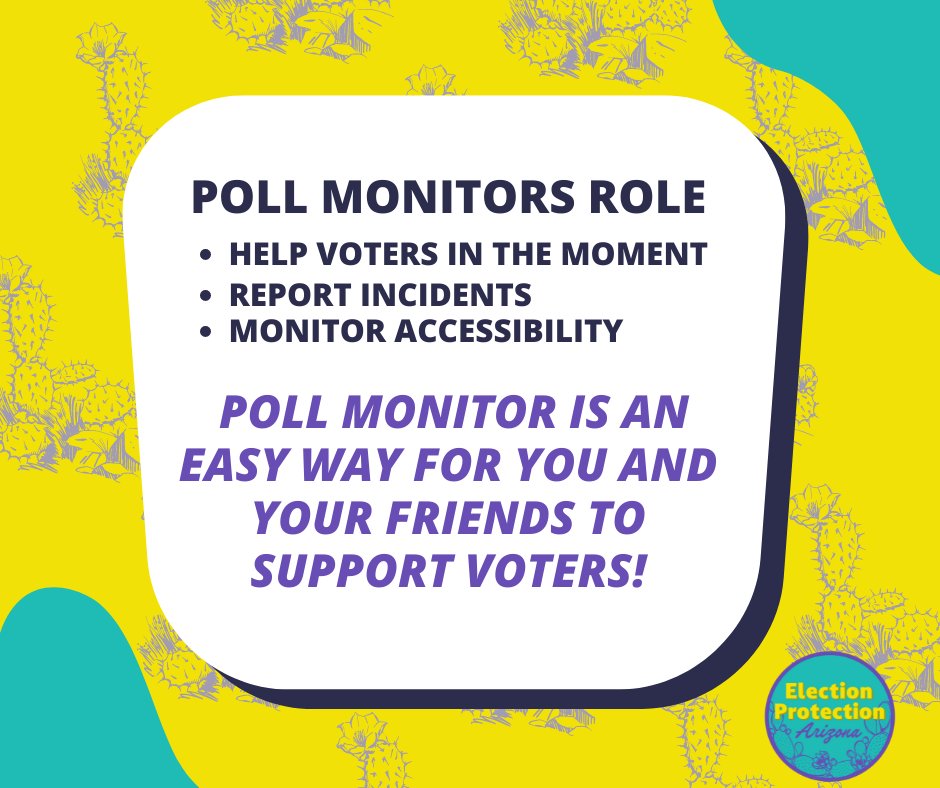 ArizonaResource's tweet image. Want to protect democracy? RSVP for our virtual training to learn the basics of AZ election law and barriers that voters can face! linktr.ee/arizonaresourc… We are the leaders our communities deserve.