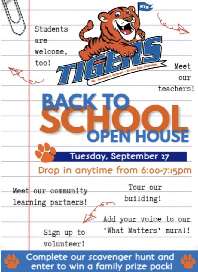 We can’t wait to welcome all our Tiger families to our Back-to-School Open House next week! 🎉 See you there! 💙🧡 <a href="/NLESDCA/">NLESD</a> #BetterTogether #GoTigers