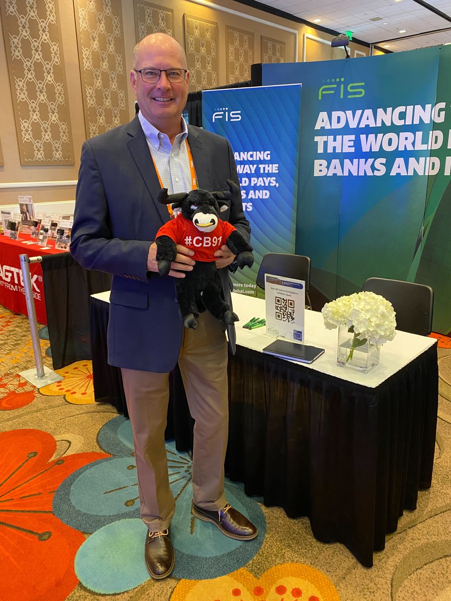 Chargebacks911's tweet photo. Recently spotted hanging out at @FISGlobal's booth, our #Cb911 bull is making his rounds on the floor at #MAGAnnualConference. π€©
#MAGAnnual #MAGTechForum @magpayments https://t.co/geHiI2wfQY