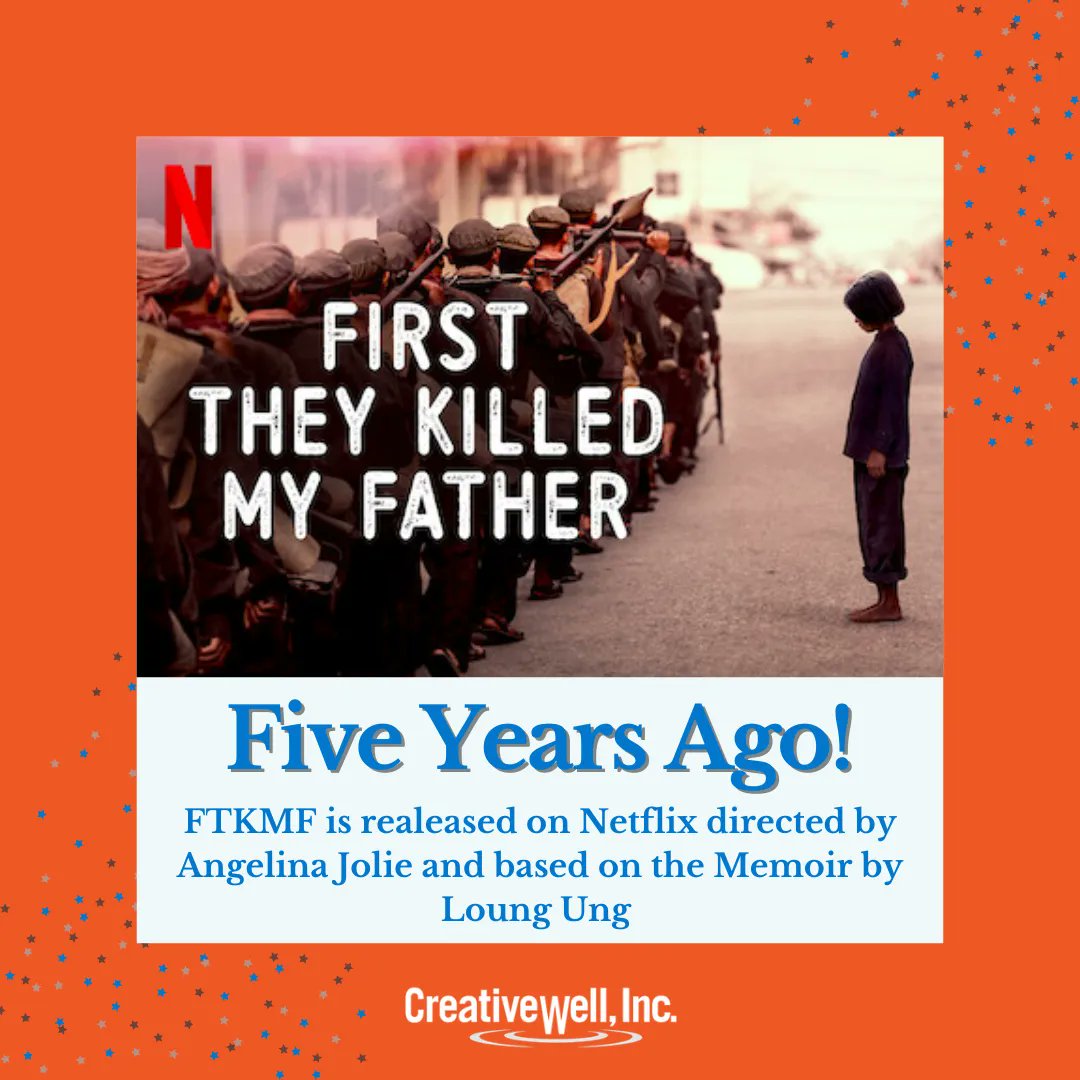 Creativewellinc's tweet photo. Last week was the five year anniversary of First They Killed My Father releasing on Netflix (September 15th, 2017). Congratulations to Loung Ung and check out the film trailer here if you haven't already!

https://t.co/Tr1EeVcgZP 

#LoungUng #FirstTheyKilledMyFather #Netflix https://t.co/RFyOJ2A6hD