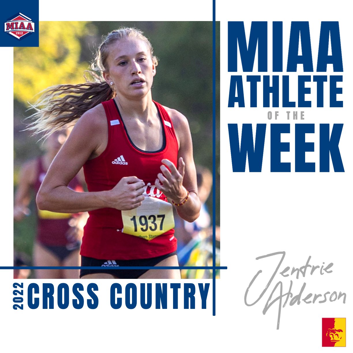 The MIAA on Twitter "🆕 MIAA Women's Cross Country Athlete of the Week🏃