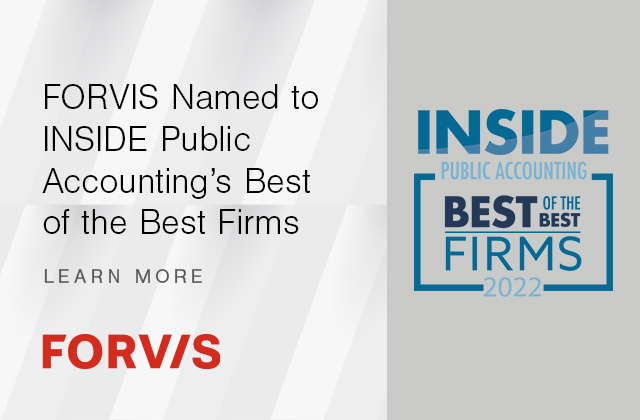 We’re thrilled to have <a href="/FORVIS/">FORVIS</a> on <a href="/ipainsider/">INSIDE Public Accounting</a> Best of the Best Accounting firms 2022 list! We’re proud to have our #ForwardVision recognized with a top ranking based on more than 50 metrics. bit.ly/3SBWRW3