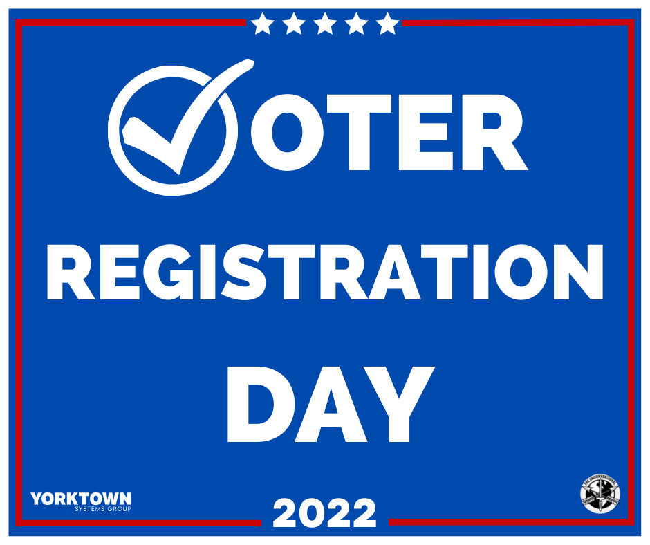 YSGinc's tweet photo. National Voter Registration Day is a day of civic unity. According to U.S. Census data from 2020, as many as 1 in 4 eligible Americans are not registered to vote. 

Are you registered? 
Register Today. 
https://t.co/d15FYCWsb0 

#VoteReady https://t.co/5Hx22WFwzs