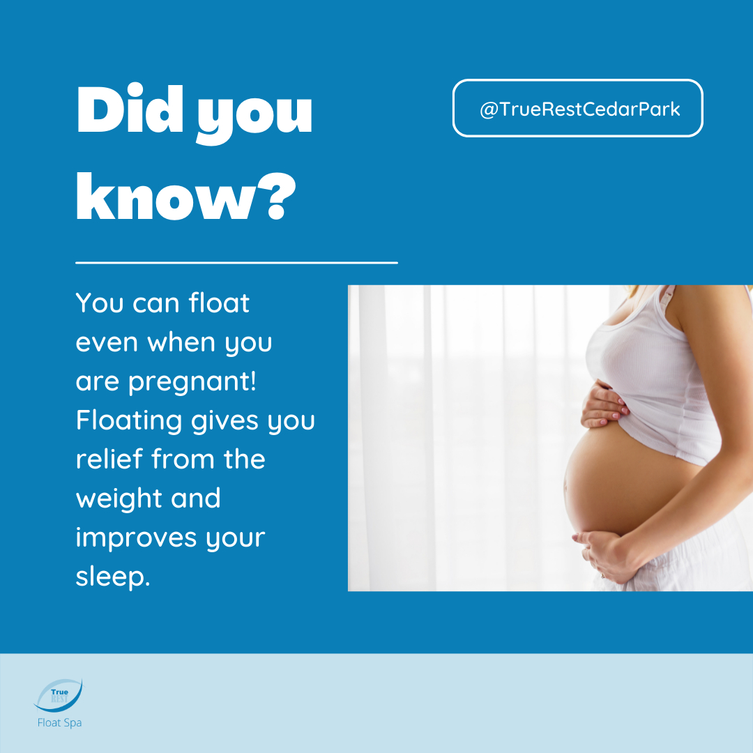 Floating while pregnant is actually very beneficial for your body. It can give the relief your body needs from all the pressure and added weight.

#floating #float #truerest #TrueRESTCedarPark #experiencefloating #floatpod #isolationtank #cedarparktx #leandertx #austintx #floatth