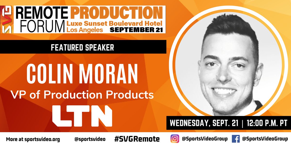 LTNGlobal's tweet photo. Tomorrow, LTN's Colin Moran will speak at the @sportsvideo Remote Production Forum, exploring how LTN is helping rightsholders prepare for the future through live sports production innovation. Register here: https://t.co/jZXGwM9P2l

#SVGRemote https://t.co/uCIjfdrW9L