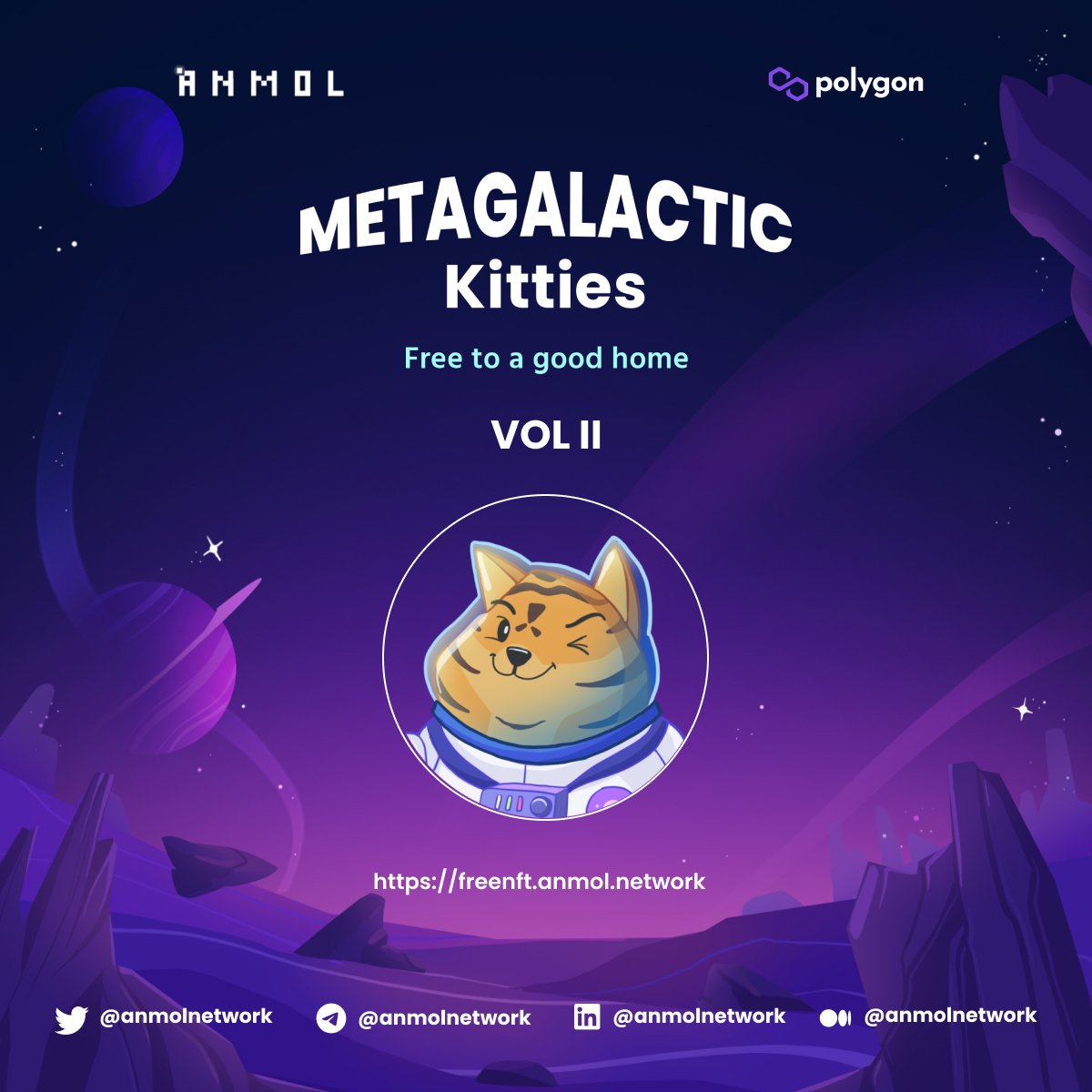 AnmolNetwork's tweet photo. Metagalactic Kitties Volume II is here!
Grab yours at https://t.co/gzH1lTWXxb

This collection is part of our #gleam campaign, which you can read more about here:
https://t.co/zWZVMzRUvT

#NFTGiveaways #NFTGiveaway #Airdrop #FreeNFTs #Airdrops #Giveaway #GiveawayAlert https://t.co/9dOYnt743O