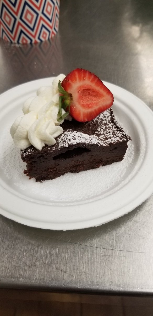 Food service is back at LCI!!! Roasted tomato sauce with basil and meatballs over rigatoni. Housemade pitas and hummus and a delicious flourless chocolate torte for lunch today. <a href="/lakeshoreci/">Lakeshore Collegiate Institute</a>