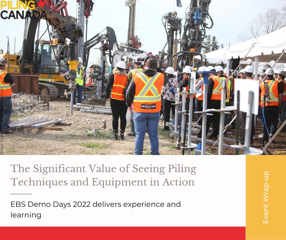 PilingCanada's tweet image. Check out the article on EBS Demo Days 2022 and how beneficial it is to watch piling equipment in action.
Read the full article here: pilingcanada.ca/digital/2022/I…
#DeepFoundations #PilingMachine #PilingEquipment