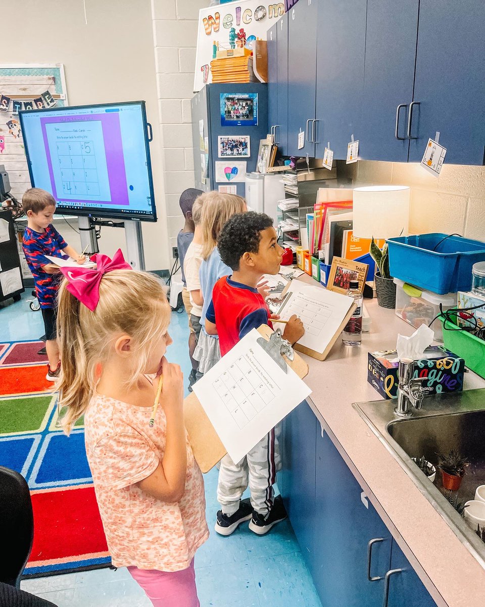1stgradehooray's tweet photo. Check out these first grade mathematicians circulating the room solving missing addend problems! 🧮🤩 #iteachfirst #simplemathpractice https://t.co/RYHDkFg9f4