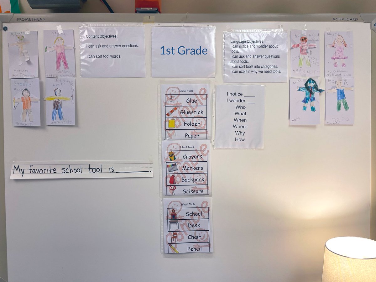 Great first week with my language learners! 1st graders are learning about tools in the classroom so we are incorporating that language into our small group time!