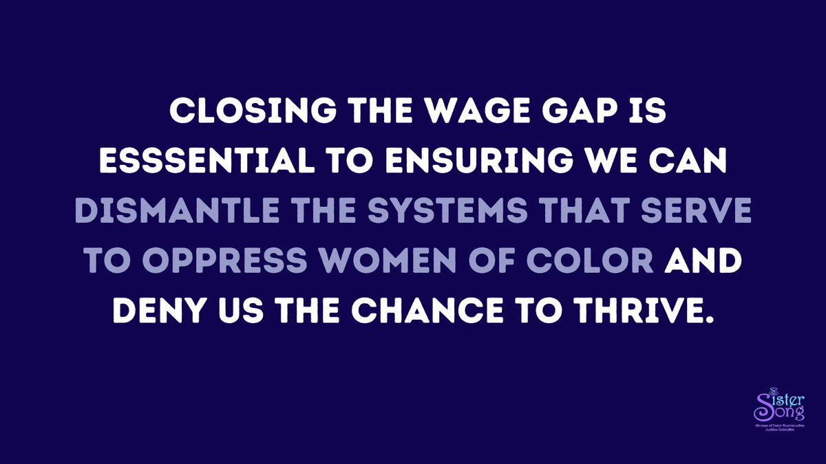 Today is #BlackWomensEqualPayDay, the day a Black woman must work into the new year to make what a white non-Hispanic man made last year. Black women face significant barriers to health and economic security and that includes this unbelievable wage gap. We demand equal pay!