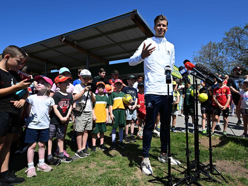 Media duties. 🎙 #Socceroos #GoSocceroos