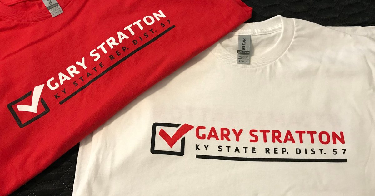 GaryStrattonKY's tweet photo. Today we have official Gary Stratton for State Representative T-Shirts for a donation of $40.

These shirts are durable, comfy, and a great way to show your support around town or while volunteering. Donate today to get your T-Shirt!

https://t.co/IIq3kq4Txz
#TeamStratton https://t.co/lVjzIt28Sv