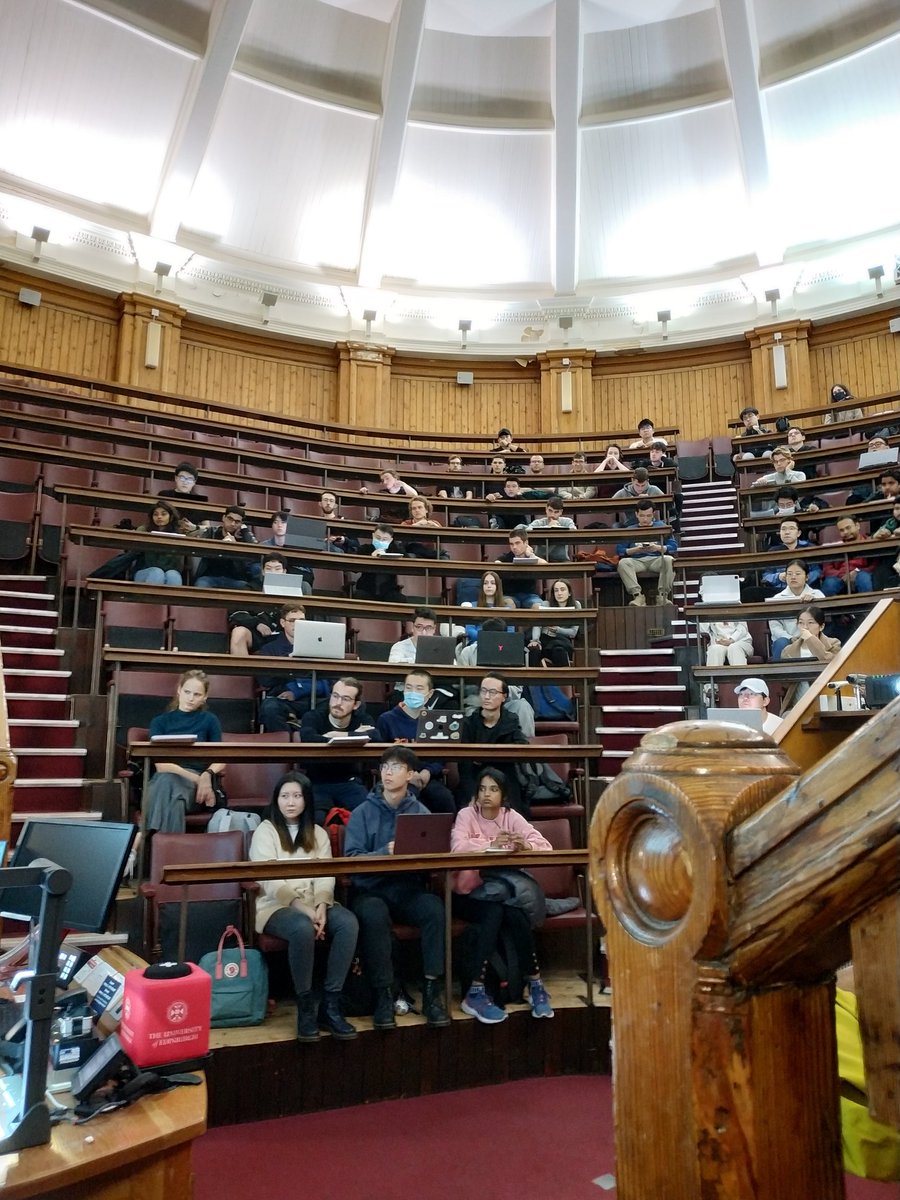 tetraduzione's tweet photo. @driainmurray
starting today the #MachineLearning &amp; Pattern Recognition #MLPR course at @InfAtEd @EdinburghUni in a beautiful theater that 200 years ago used to display dissections of corpses stolen by anatomists!
Arno Onken and I will start dissecting topics in the next weeks! https://t.co/prdSE1TcZP