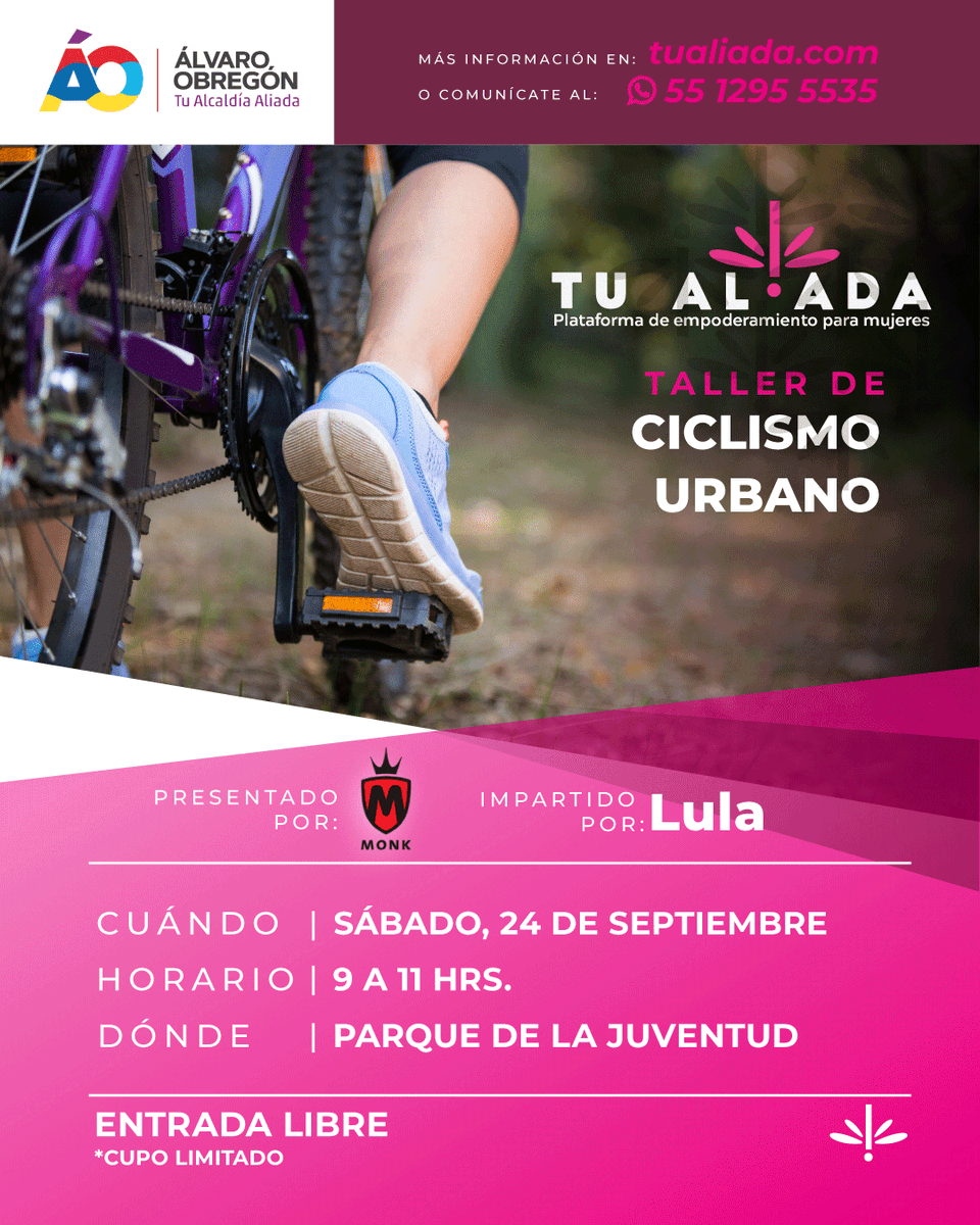 Tu_Aliadamx's tweet photo. ¿Ya checaron las actividades que tenemos esta semana? 
Recuerden que son totalmente gratuitas.
CUPO LIMITADO
Informes y registro al +52 55 1295 5535 https://t.co/nBiCq2CALY