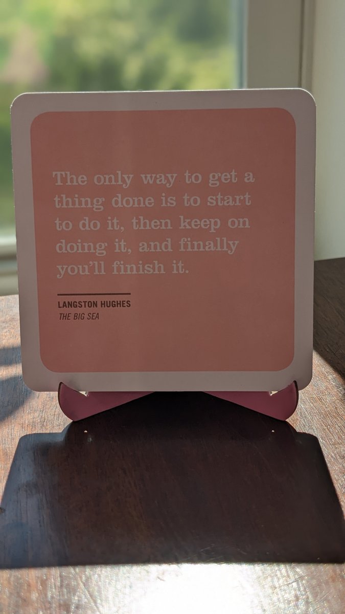 He's not wrong, but I have say, I'm feeling a wee bit judged by the late, great Langston Hughes this morning! 😂