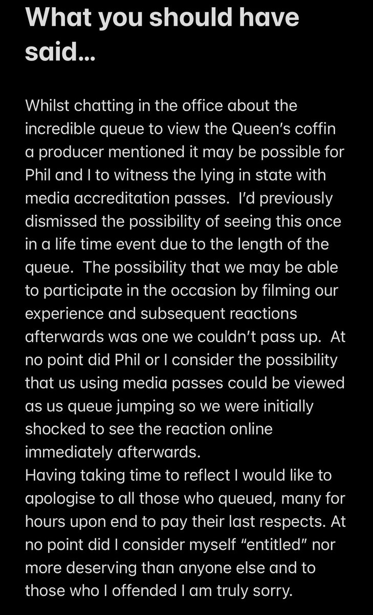 happyberks's tweet photo. @hollywills Is this a truer reflection of what happened and what you should have said today? #queenqueue #ThisMorning https://t.co/gJz2IGs1g8