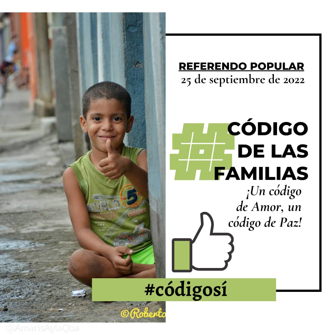 La familia, célula básica de nuestra sociedad #Cuba🇨🇺, contará con un nuevo #CodigoDeLasFamilias de naturaleza plural, inclusiva y progresista para hacer felices a aquellos que la componen. #YoVotoSí #CodigoSi #TuVotoCuenta #CubaEsAmor  #CubaViveYTrabaja @CubaCentral <a href="/DiazCanelB/">Miguel Díaz-Canel Bermúdez</a>