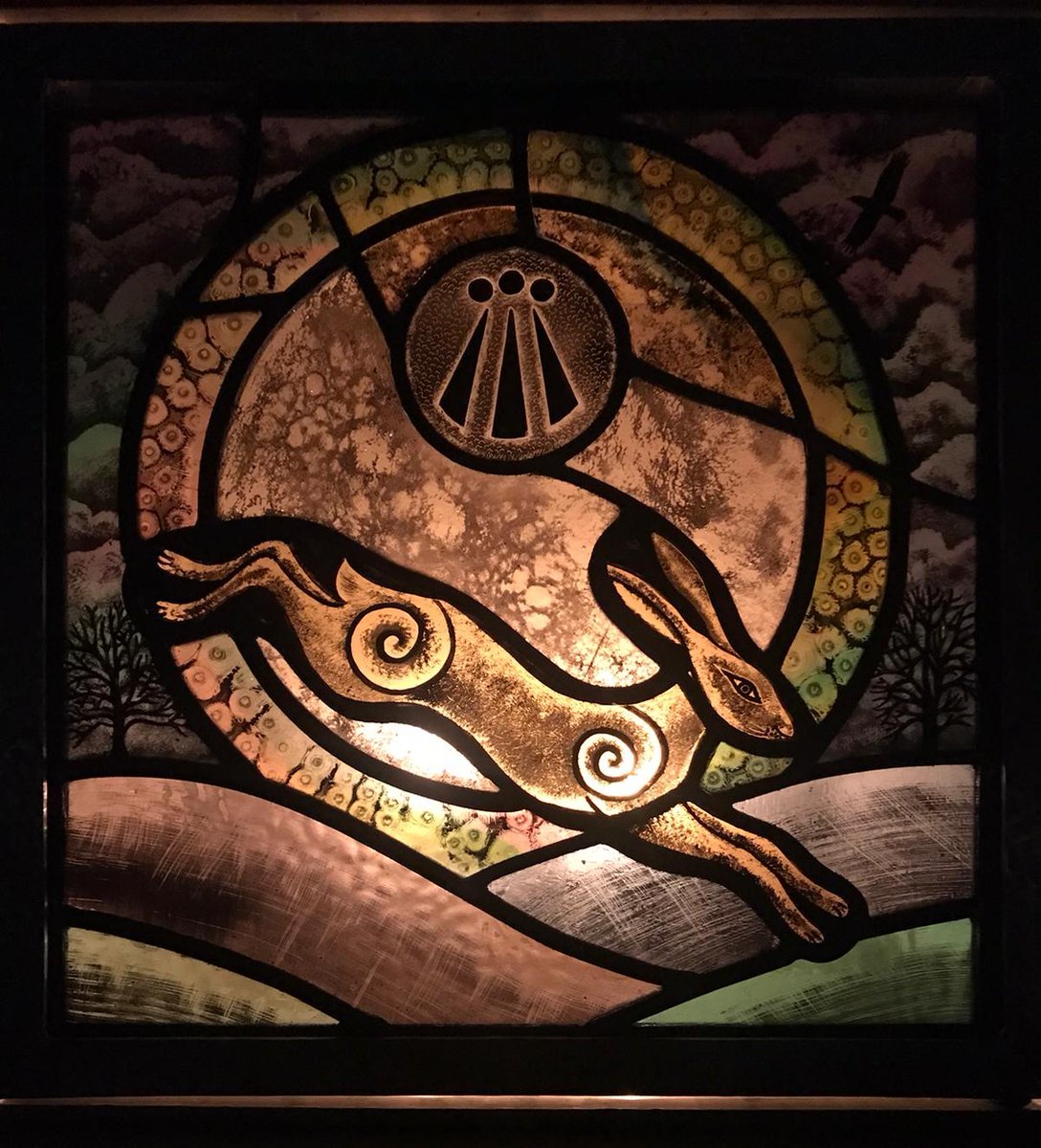 An new, extraordinary and beautiful pannel of #stained glass by Harriet Love in #soultonlongbarrow This will be a monument to a life when the time comes.