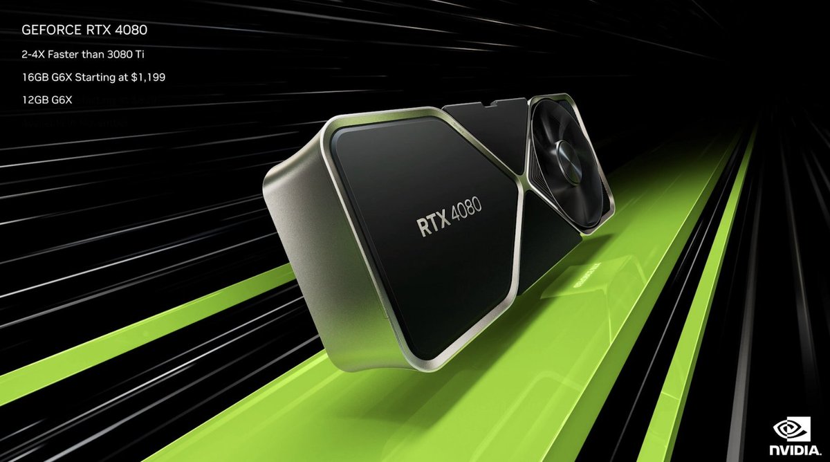 Frandroid's tweet photo. #ProjectBeyond : Les infos à retenir 👋
🔹 RTX 4090 à partir de 1599$ (disponible le 12 octobre)
🔹 RTX 4080 12 Go & 16 Go à partir de 899$ et 1199$ (disponibles en novembre) https://t.co/foIrf9uqnO