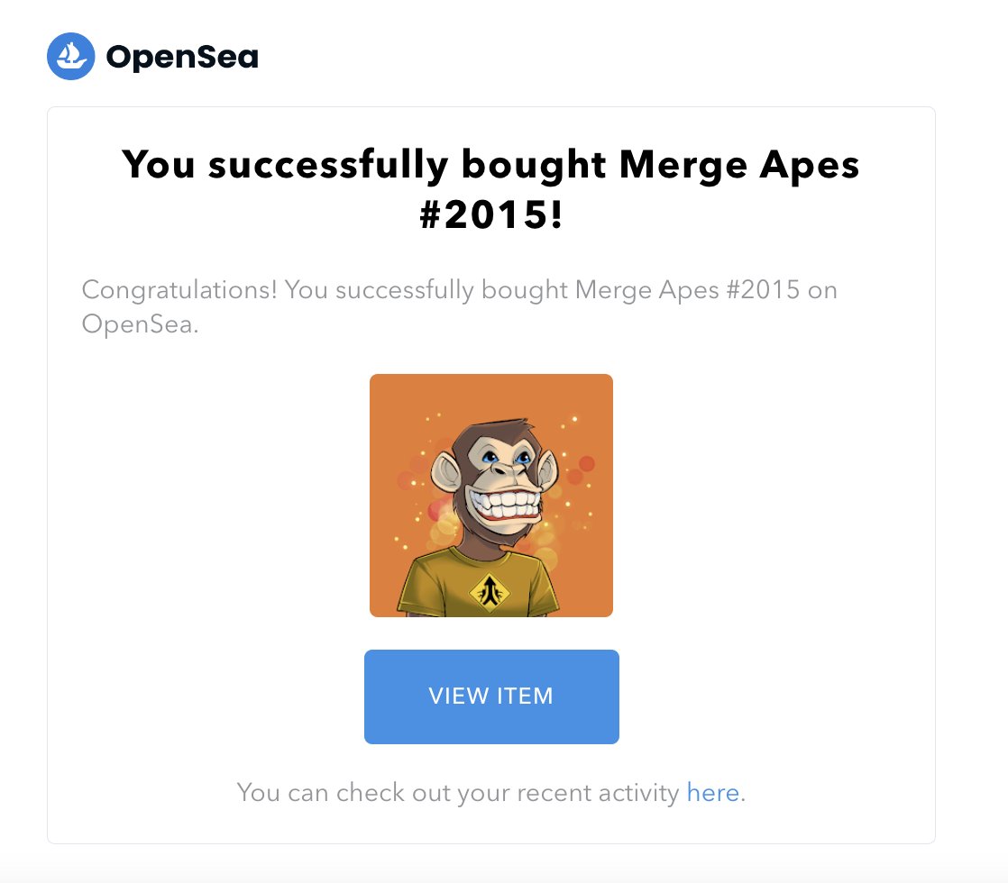 We have added  2 "Merge Apes" and add to our collection. 

Nerd Head Club will continue  support new #NFTs 😍
Drop your #NFT here for review.👇

#NFT #NFTdrop #NFTCommunity