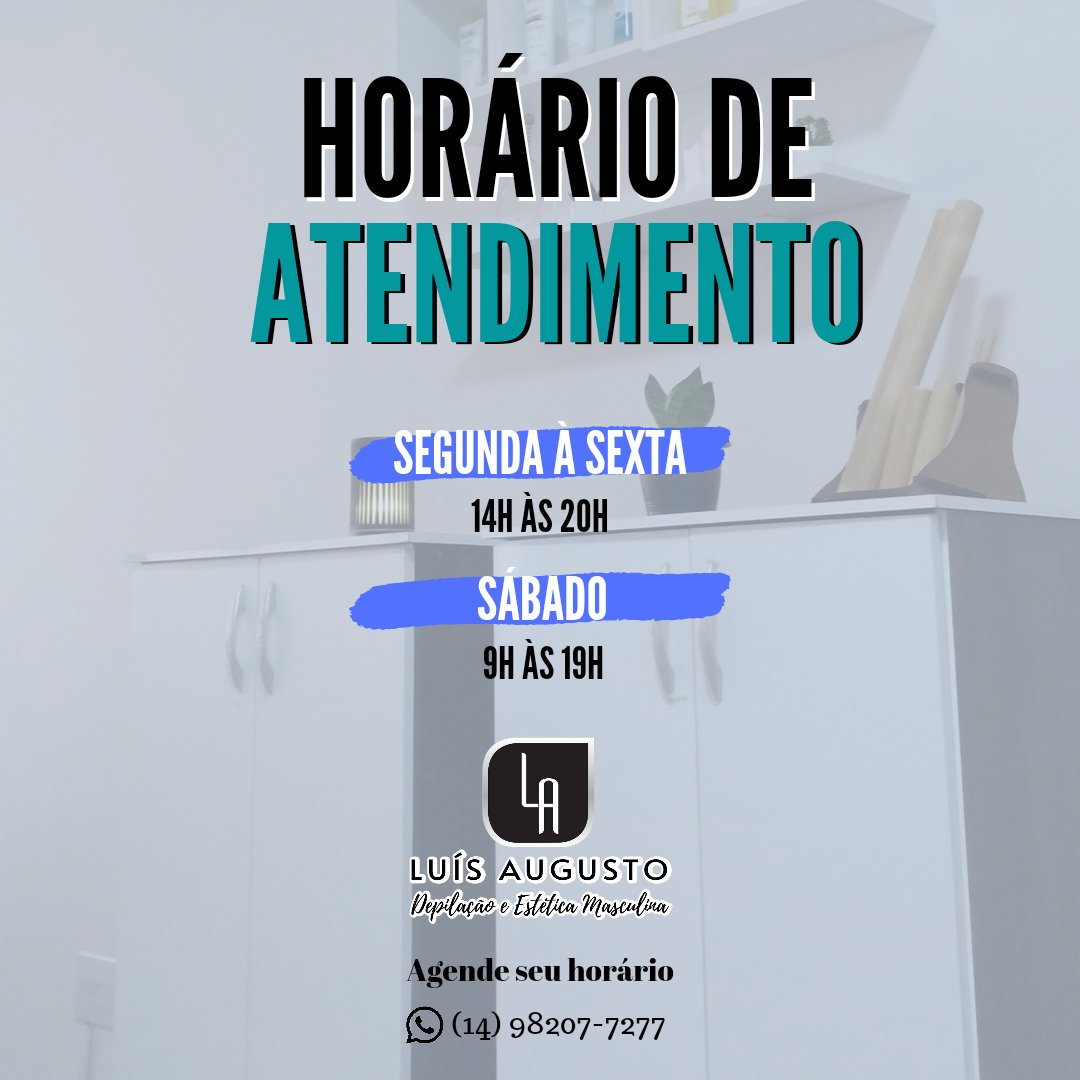 luisdepilmen's tweet photo. Para maior conforto e comodidade os atendimentos são realizados apenas com agendamento prévio.
#studioladepilacaomasculina #luisdepilacaomasculina #bauru #014 #empreededor #gratidao #vip #clientes #agendaaberta #depilação #epilacao #massagem #limpezadepele #spadospes https://t.co/kRnSYXtALp