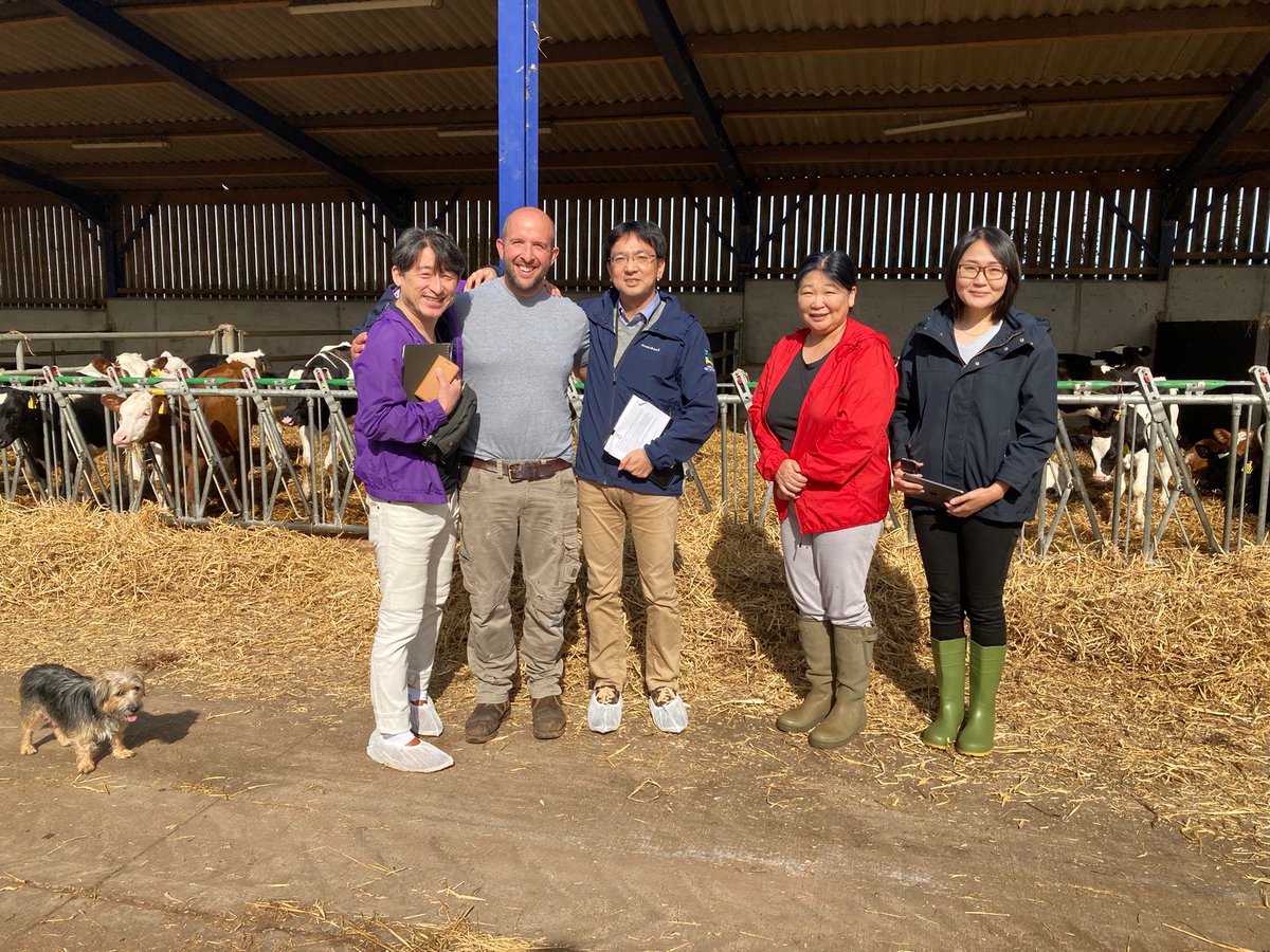 AHDB_Dairy's tweet photo. Enjoyed hosting a delegation from the Japanese dairy industry last week including visits to two of our #strategicfarms

Thanks to @clovermad @GGIILLOO for showing them around. https://t.co/0yz7hCexxt