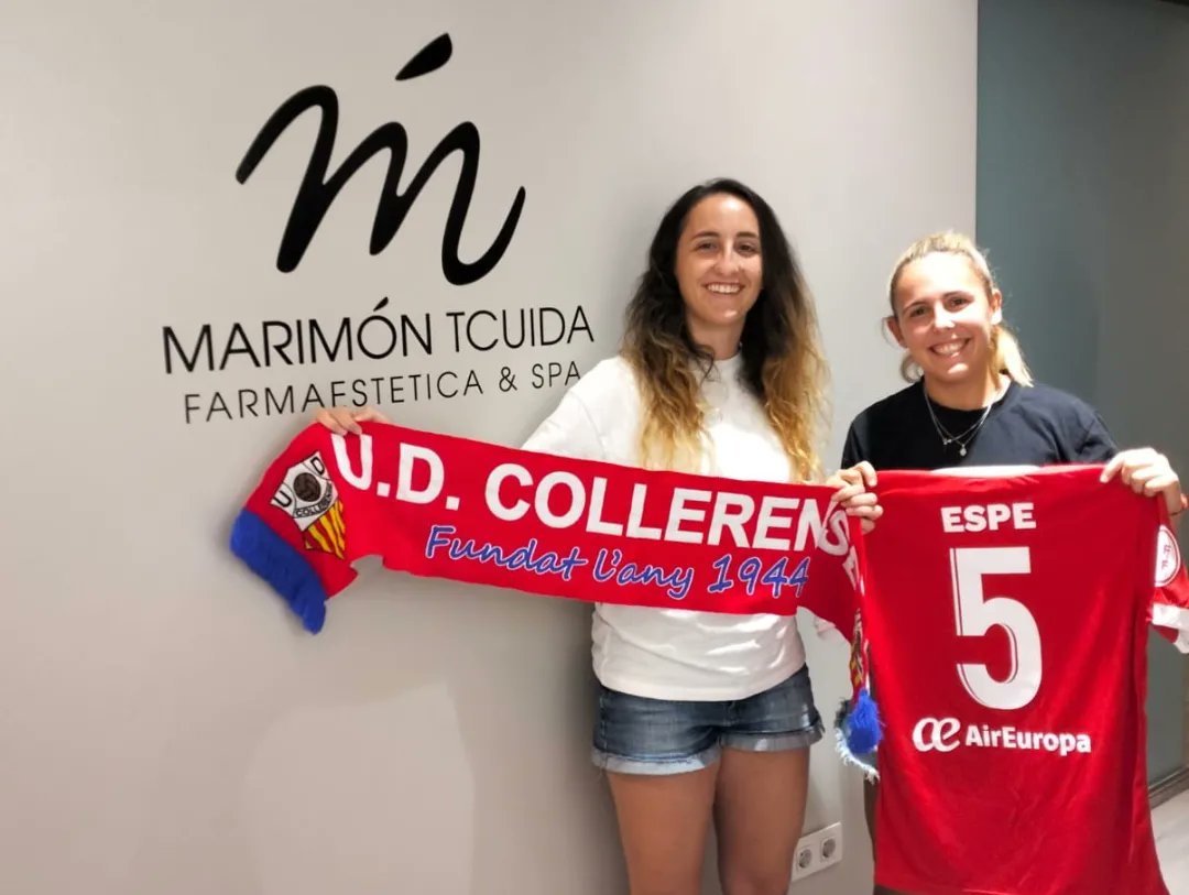 udcolleoficial's tweet photo. #FemeninoNacional
#Fichajes

🔜 Temporada 22-23, presentación de dos, de nuestros fichajes. 

👉 Espe Collado
👉 Ainhoa Martin

📸 Acto realizado en las instalaciones de @marimontcuida @farmaciamarimon, uno de nuestros patrocinadores, siempre apoyando al club 

Gracias 🙏 🔴🔵⚽ https://t.co/UXwPLcRdWF