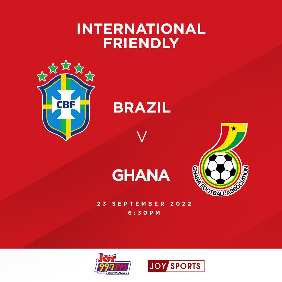 JoySportsGH's tweet photo. The #JoySports team is ready for Friday‼️ Are you ready❓

Join us on @Joy997FM for live commentary from France 🇫🇷 as the Black Stars 🇬🇭 take on the Seleção 🇧🇷 in a pre-World Cup friendly at 6:30pm.

Watch this space for more 👀🤝 https://t.co/hiU0kpqUj7