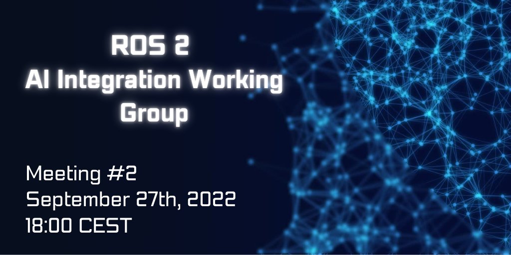 vulcanexus's tweet photo. 📅 Go beyond and join our second #ROS 2 #AI Integration Working Group Meeting! Learn about #CloudConstable, research teams in the Jenkin and Elder labs, ROS mobile robot, and much more! Open and free for everyone. Stay tuned ➡️https://t.co/rQFk8Y7Yoo
#ROS2 https://t.co/6FF4YAYXOw