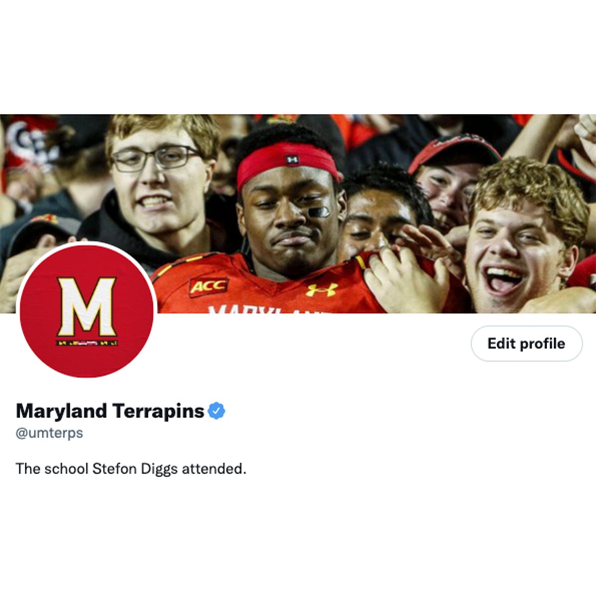 Diggin' the bio, @UMTerps. 😏