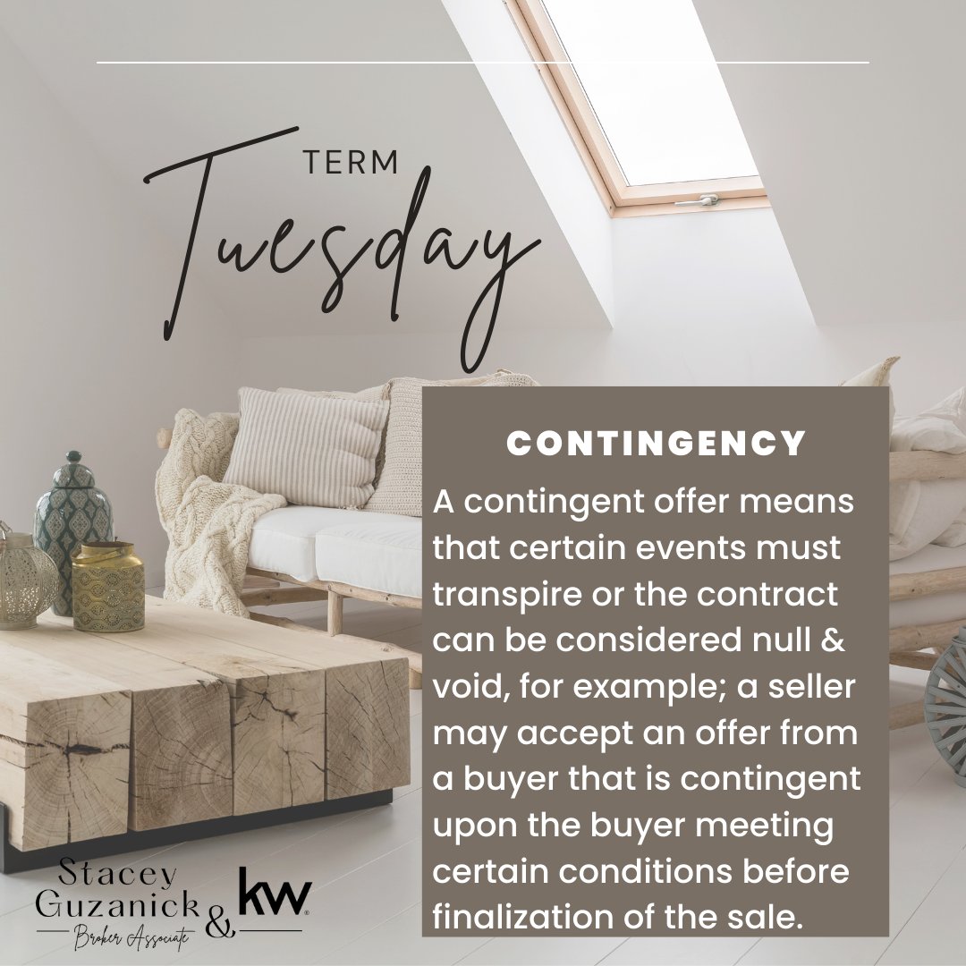 sguzanick's tweet photo. Do you know what a Contingency is in a Real Estate Contract?
#ownthehome https://t.co/C9APz6IEUi