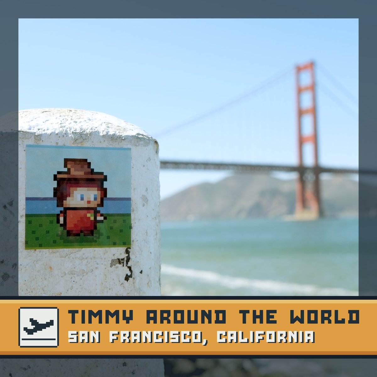 Twisted_Mirror's tweet photo. Timmy's been spotted in San Francisco! 😎
Time to get your hands on some of our official stickers!
Send us a message if you want some!

#pixeltraveler #timmy #sanfrancisco #stickers #california #twistedmirror #twistedmirrorgames https://t.co/xGXGpKiDG9