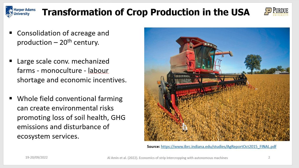 alamins_heed's tweet photo. Presentation #GIATE_Symposium_2022 @HarperAdamsUni
Acknowledgement @J_Lowenberg Bruce Erickson John T. Evans @AgEngResearch @AgriTechEcon @FreeHectare @HarperAdamsUni @PurdueAgronomy @PurdueABE @PurdueAg @LifeAtPurdue
#Swarmrobotics #Stripcropping #Economics #Profitability https://t.co/rmP7515guW