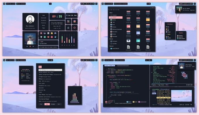 18 Awesome Linux Themes For Your Inspiration 🎨😍 Thread 🧵👇 - Thread from ...